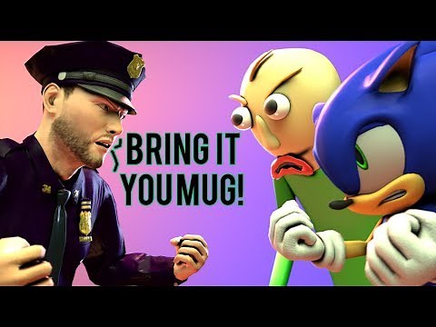 BALDI'S BASICS VS SONIC Animation! #2 ft FNAF Purple Guy