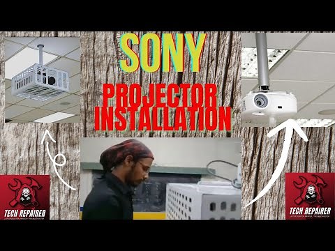 Sony VPL EW575 Projector and wall mount Installation setup Live Demo by Engineer