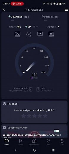 kinetic by Windstream home Internet speed test
