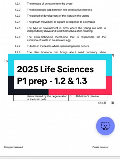 Life Sciences P1 Revision for June Exam