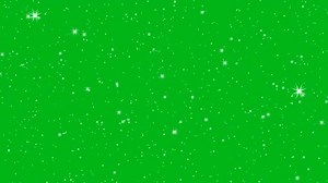 Moving stars on green screen background motion graphic effects.