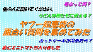 ヤフー知恵袋の面白い質問と回答を集めてみたｗ【ゆっくり解説】