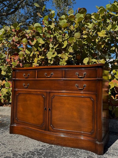 Vintage Mahogany Serpentine Front Sideboard by Rotman & Son | Traditional Buffet | Classic Dining Storage | Antique Style - Etsy