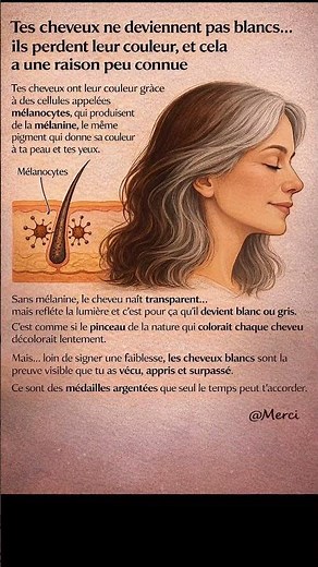 Pourquoi Les Cheveux Deviennent Blancs : L’Explication Scientifique 🧠✨ #bienetre #psychologie