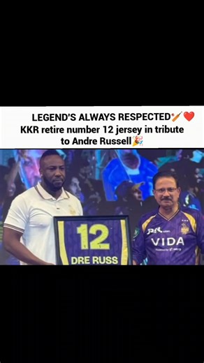 Russel Jersey is retired 🥰😀#ipl2026 #ipl #kkr #indiancricket #viralvideo #viralshort #bcci #rcb