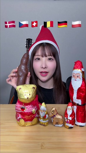 サンタチョコの大食い挑戦🎅🏼🍫