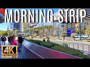 Las Vegas Strip Morning Walking Tour 2026 | Bellagio, Caesars Palace, Paris & Horseshoe [4K]
