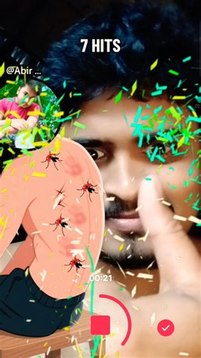 slap a mosquito tik Tok effect #trending #viralvideo #nich