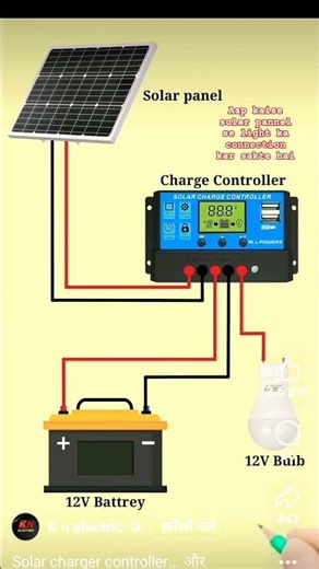 correct way to connect a solar pannel to light
