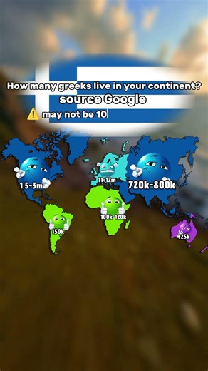 how many greeks live in your continet #greece #map #mapping #geographythroughmaps #geography