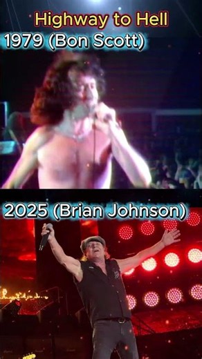 Highway to Hell 1979 (Bon Scott) vs 2025 (Brian Johnson) 🔥🎸