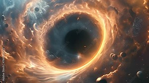 Astral anomaly: Animation captures the surreal presence of a black hole.