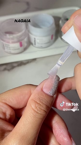 Half French Color Block Nails Dipping Tutorial with Nagai Dip Kit