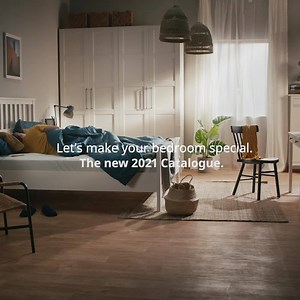 Snooze the alarm - and everything else. Introducing the new 2021 catalogue to help make your bedroom special. #Catalogue2021 #IKEAHomespecial | IKEA