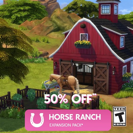 Save 50% on this The Sims™ 4 expansion, create custom horses | The Sims