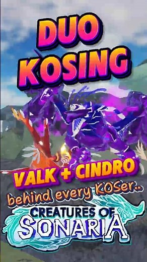 💜KOSING WITH MY DUO ‪@TJWZ‬ ! behind every koser..| Creatures of Sonaria #creaturesofsonaria #roblox