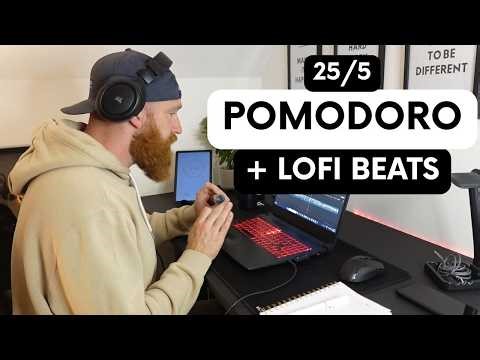 2 Hour Work With Me Pomodoro Timer (25-5) | LoFi Study & Focus Music