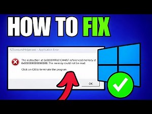 How to Fix “The Instruction Referenced Memory Could Not Be Read” Error on Windows