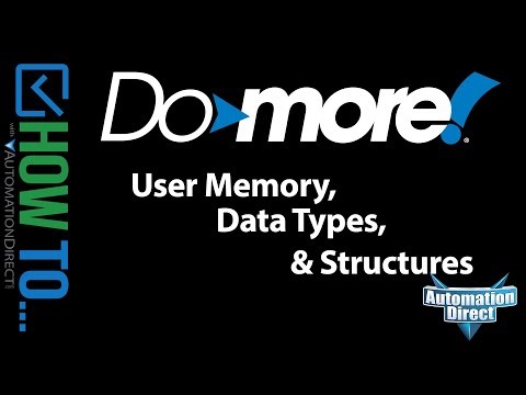 BRX Do-more Designer PLC Memory, Data Types & Structs from AutomationDirect