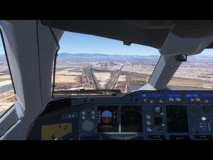 Cinematic Approach in Airbus A380 Cockpit view 8K 60 FPS