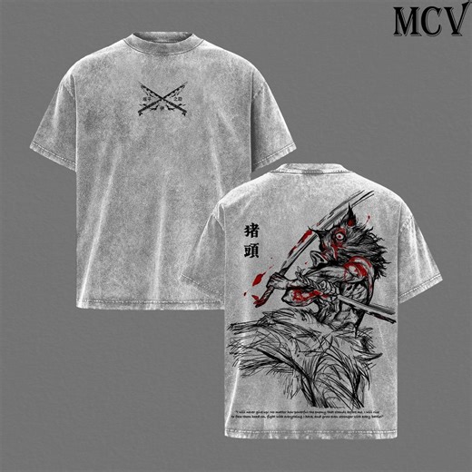 Inosuke Hashibira Demon Slayer T-shirt, Beast Breathing Anime Tee, Boar Mask Warrior Graphic Washed - Etsy