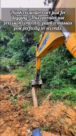 Impossible Precision: Excavator Post Planting Skills!
