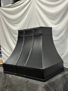 Curved Zinc Range Hood | Black Vent Hoods | Dark Kitchen Hoods - Etsy