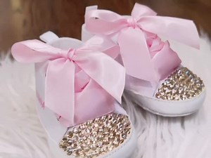 Minnie Mouse Baby Shoes, First Birthday, Baby Shower, Disney Minnie Mouse, Gold Minnie Baby Shoes, Personalized Baby Shoes, Pink Gold Minnie - Etsy