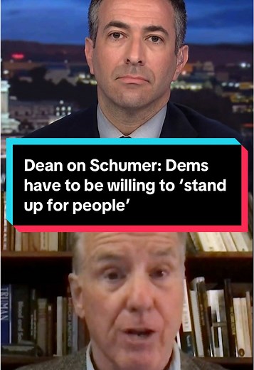 Howard Dean, former Democratic National Committee chairman and former Vermont governor, joins @Ari Melber 📺 🎤 to discuss the backlash against Senate Minority Leader Chuck Schumer's funding bill vote and Schumer's recent interview with @Chris Hayes. #democrats #schumer #politics #congress