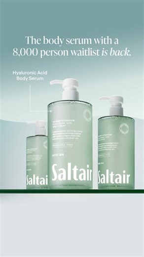 Tired of dry, dull skin that never feels truly hydrated? Most body lotions just sit on top of your skin—leaving it greasy or sticky without real moisture. ✨ Meet the Saltair HA Body Hydrator, your new daily skin essential! Powered by multi-molecular Hyaluronic Acid, this lightweight serum absorbs instantly to deeply hydrate, smooth, and plump your skin from within. 💧 No grease. No residue. Just silky, glowing skin all day long. Infused with a fresh, ocean-inspired scent, it feels like a wave of