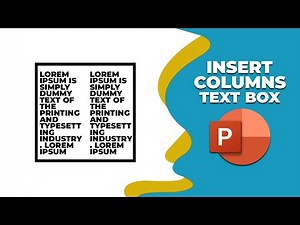 How to insert Columns in PowerPoint text box