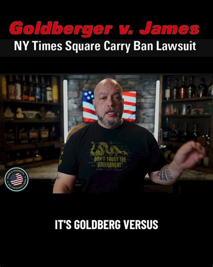 GM…Today, our response to the state's request for a pre-motion conference is due at the district court in our Goldberger v. James NY Times Square Carry Ban Lawsuit.