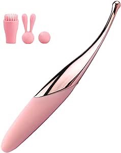 High Frequency Clitoralis Nipple Vibrator, Powerful Clit Vaginal G spot Stimulator for Quick Orgasm, Rechargeable Waterproof Silicone Massager for Women Masturbation Adult Sex Toys (Pink)