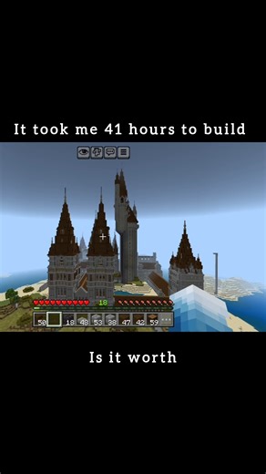 Harry Potter castle in minecraft😯 #minecraft