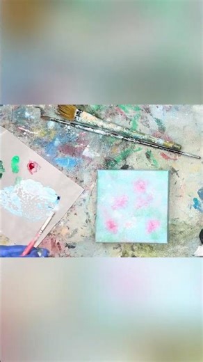 This Acrylic Background Trick Is So Easy #acrylicpainting #beginner