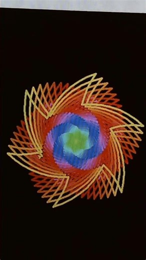 Colorful spiral design in Python / Turtle drawing tutorial #art #satisfying #graphics#python #viral