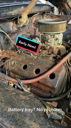 🧐 Hemi swap into F100 required serious engineering to change out spark plugs 😂 #hemi #hemiswap #swapped #engineswap #lsswap #f100 #sparkplug #maintenance #mechanic #mechaniclife #mechanicsoftiktok #tuneup #willitrun #willitrunwednesdays #chryslerfirepower #earlyhemi #mopar #moparornocar #moparlife #moparcommunity