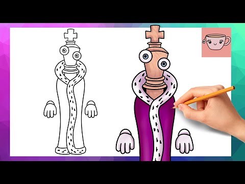 How To Draw Kinger from The Amazing Digital Circus | Cute Easy Drawing Tutorial