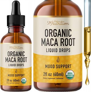 Organic Maca Root Liquid Drops for Libido & Energy Support | 2 fl oz | 4 Month Supply, 120 Servings