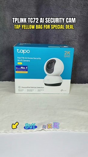 TP Link TC72 Pan/Tilt AI Home Security Camera