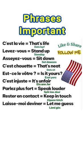 Important : Les phrases les plus utilisés en anglais #english #anglais #apprends #vocabs #spoken