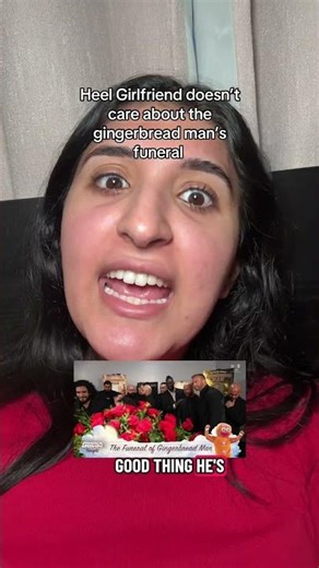 Heel Girlfriend doesn’t care about the gingerbread man’s funeral #wwe
