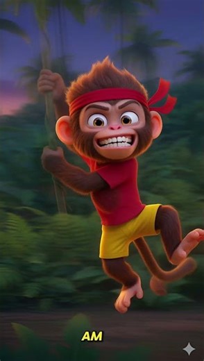 Ninja Monkey’s EPIC FAIL! 🥋🍌 (Try Not To Laugh) #funnyshorts #cartoon #shorts