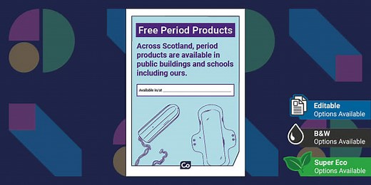 Free Period Products Display Poster