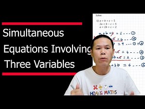 Simultaneous Equations Involving Three variables