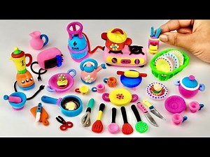 Miniature Kitchen Set Using Air Dry Clay | Realistic DIY Mini Kitchen | Satisfying Craft Tutorial