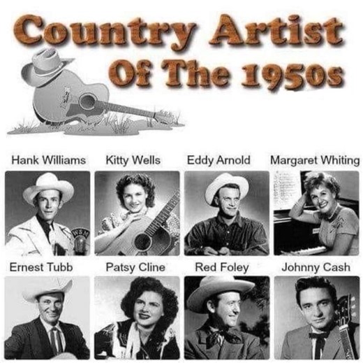 Country artists of the 1950s 🙌🏻 Who is your favorite? | Country Music 4U