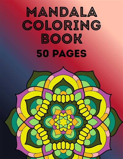 Mandala Coloring Book - 50 Pages for Adults - Etsy UK