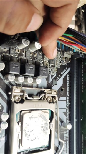 Gigabyte H310M Motherboard PWM ic replace #fixing #repairshorts #computer #shorts #virals #boardfixd