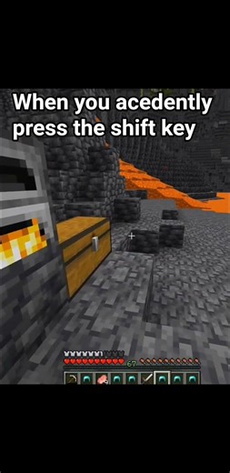 When you accidently press the shift key in Minecraft #minecraft